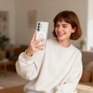 Tech-Protect Flexair Samsung Galaxy S26 hátlap tok, megerősített sarok, MagSafe, átlátszó-fehér