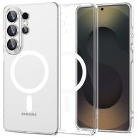   Tech-Protect Flexair Samsung Galaxy S26 Ultra hátlap tok, megerősített sarok, MagSafe, átlátszó-fehér