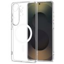 Tech-Protect Flexair Samsung Galaxy S26 Ultra hátlap tok, megerősített sarok, MagSafe, átlátszó-fehér