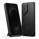 Tech-Protect Kevlar Aura Samsung Galaxy S26 tok kameravédelemmel, kitámasztóval, fekete-narancs