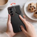 Tech-Protect Kevlar Aura Samsung Galaxy S26 Ultra tok kameravédelemmel, kitámasztóval, fekete-narancs