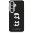 Karl Lagerfeld Saffiano Double Heads Metal Samsung Galaxy S26 tok, fekete