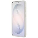 Guess Rhinestone Round Logo Samsung Galaxy S26 mágneses tok, MagSafe, bézs