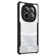   Tactical Quantum Stealth Xiaomi Redmi Note 15 hátlap tok megerősített sarokkal, átlátszó/fekete