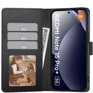   Tech-Protect Wallet Xiaomi Redmi Note 15 Pro 5G flip / kinyitható tok kártyatartóval, fekete