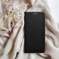   Luna Book Carbon Xiaomi Redmi Note 15 / Poco M8 5G flip tok kártyatartóval, fekete