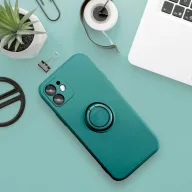   Silicone Ring Xiaomi Redmi Note 15 / Poco M8 5G hátlap tok gyűrűs kitámasztóval, zöld