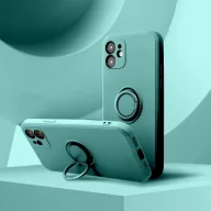   Silicone Ring Xiaomi Redmi Note 15 / Poco M8 5G hátlap tok gyűrűs kitámasztóval, zöld
