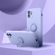   Silicone Ring Xiaomi Redmi Note 15 / Poco M8 5G hátlap tok gyűrűs kitámasztóval, lila