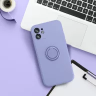   Silicone Ring Xiaomi Redmi Note 15 / Poco M8 5G hátlap tok gyűrűs kitámasztóval, lila
