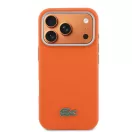 Lacoste PVC Petit Pique Semi Wrap Apple iPhone 17 Pro Max tok, MagSafe, narancs-fekete