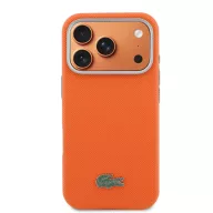   Lacoste PVC Petit Pique Semi Wrap Apple iPhone 17 Pro Max tok, MagSafe, narancs-fekete