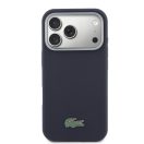 Lacoste PVC Petit Pique Semi Wrap Apple iPhone 17 Pro Max tok, MagSafe, kék-fekete