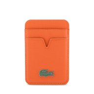   Lacoste PU Iconic Petit Pique mágneses kártyatartó, MagSafe, narancs