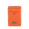 Lacoste PU Iconic Petit Pique mágneses kártyatartó, MagSafe, narancs