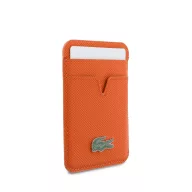   Lacoste PU Iconic Petit Pique mágneses kártyatartó, MagSafe, narancs