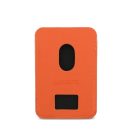 Lacoste PU Iconic Petit Pique mágneses kártyatartó, MagSafe, narancs