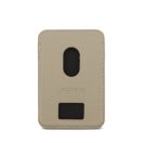 Lacoste PU Iconic Petit Pique mágneses kártyatartó, MagSafe, bézs