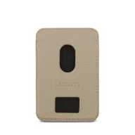   Lacoste PU Iconic Petit Pique mágneses kártyatartó, MagSafe, bézs