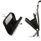 Guess Crossbody Strap PU 4G Metal Logo vállpánt / univerzális pánt pénztárcával, telefonra rögzíthető, fekete