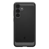   Spigen Rugged Armor Samsung Galaxy S25 FE tok, MagSafe, Matte Black, fekete