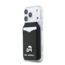 Karl Lagerfeld Mirror mágneses kártyatartó tükörrel, MagSafe, fekete