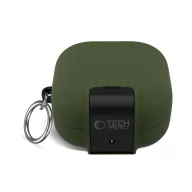   Tech-Protect Slim Hook Samsung Galaxy Buds 4 / Buds 4 Pro szilikon tok, karabinerrel,  zöld