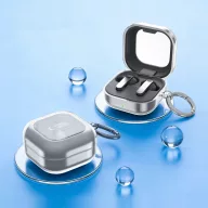   Tech-Protect FlexAir Samsung Galaxy Buds 4 / Buds 4 Pro tok, karabinerrel, átlátszó