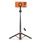 Tech-Protect L10S selfie bot / tripod vezeték nélküli / bluetooth távirányítóval, kompakt, hordozható, fekete-narancs