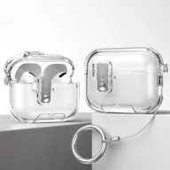   Tech-Protect Bounce Pro AirPods Pro 3 tok, karabinerrel, átlátszó