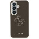 Guess Grained Big 4G Metal Logo Samsung Galaxy S26 Plus tok, barna