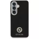 Guess Rhinestone Round Logo Samsung Galaxy S26 mágneses tok, MagSafe, fekete