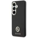 Guess Rhinestone Round Logo Samsung Galaxy S26 mágneses tok, MagSafe, fekete