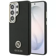   Guess Rhinestone Round Logo Samsung Galaxy S26 Ultra mágneses tok, MagSafe, fekete