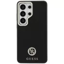 Guess Rhinestone Round Logo Samsung Galaxy S26 Ultra mágneses tok, MagSafe, fekete