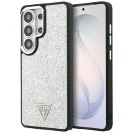   Guess Fixed Glitter Triangle Samsung Galaxy S26 Ultra mágneses tok, MagSafe, ezüst