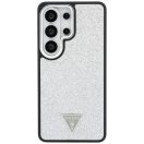 Guess Fixed Glitter Triangle Samsung Galaxy S26 Ultra mágneses tok, MagSafe, ezüst