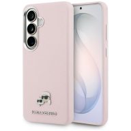   Karl Lagerfeld Saffiano KC Metal Logo Samsung Galaxy S26 Plus mágneses tok, MagSafe, rózsaszín