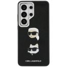 Karl Lagerfeld Saffiano Double Heads Metal Samsung Galaxy S26 Ultra tok, fekete