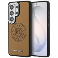   Karl Lagerfeld Perforated KL Samsung Galaxy S26 Ultra mágneses tok, MagSafe, barna