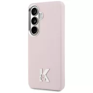   Karl Lagerfeld K Metal Logo Samsung Galaxy S26 mágneses tok, MagSafe, rózsaszín