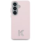 Karl Lagerfeld K Metal Logo Samsung Galaxy S26 mágneses tok, MagSafe, rózsaszín