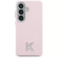   Karl Lagerfeld K Metal Logo Samsung Galaxy S26 mágneses tok, MagSafe, rózsaszín