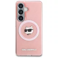   Karl Lagerfeld IML Repeated Choupette Samsung Galaxy S26 Plus mágneses tok, MagSafe, rózsaszín