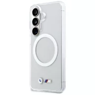   BMW IML Shockproof Metal LogoSamsung Galaxy S26 MagSafe hátlap tok, átlátszó-fehér