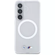   BMW IML Shockproof Metal LogoSamsung Galaxy S26 MagSafe hátlap tok, átlátszó-fehér