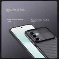   Nillkin CamShield PRO Hard Samsung Galaxy A37 műanyag hátlap tok, átlátszó-fekete