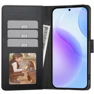   Tech-Protect Wallet Samsung Galaxy A37 flip / kinyitható tok kártyatartóval, fekete