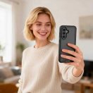 Tech-Protect Defense Samsung Galaxy A37 hátlap tok kijelző védelemmel, ütésálló, áttetsző-fekete