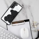 Teddy Bear Samsung Galaxy A37 csillogó köves tok, fekete